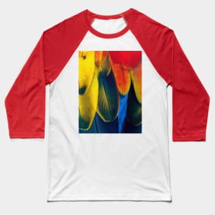 Tropical Colorful Feather Pattern Baseball T-Shirt